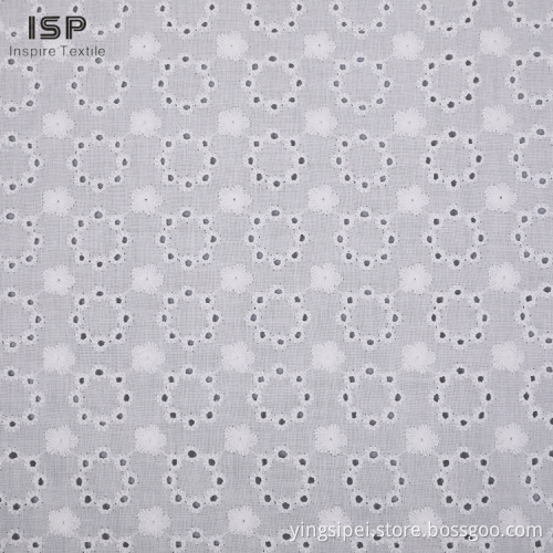 Woven 100% Cotton With Embroidery For Dress